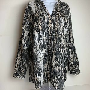 Calvin Klein Linen Snake Skin bouse
